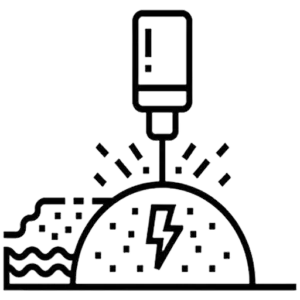Minimalist style SAW welding illustration