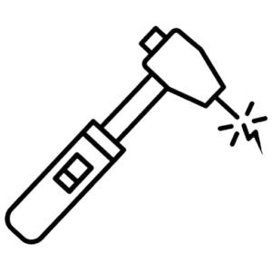 Minimalist style TIG welding torch illustration